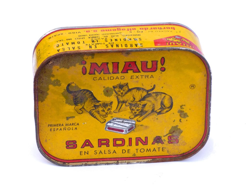 baltické sardinky, hrdzavá konzerva