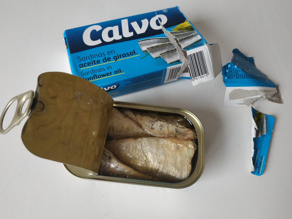  sardinky v slnečnicovom oleji,  Calvo Sardinky v slnečnicovom oleji,  sardinky v oleji,  obsah konzervy,  ryby v konzerve,  sardinky v konzerve