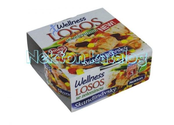 NEKTON Losos so zeleninou wellness škandinávsky 170 g  - rybacia pomazanka - rybacia pomazánka zlososa - lososová pasta - losos v konzerve - lososová pasta - losos konzerva